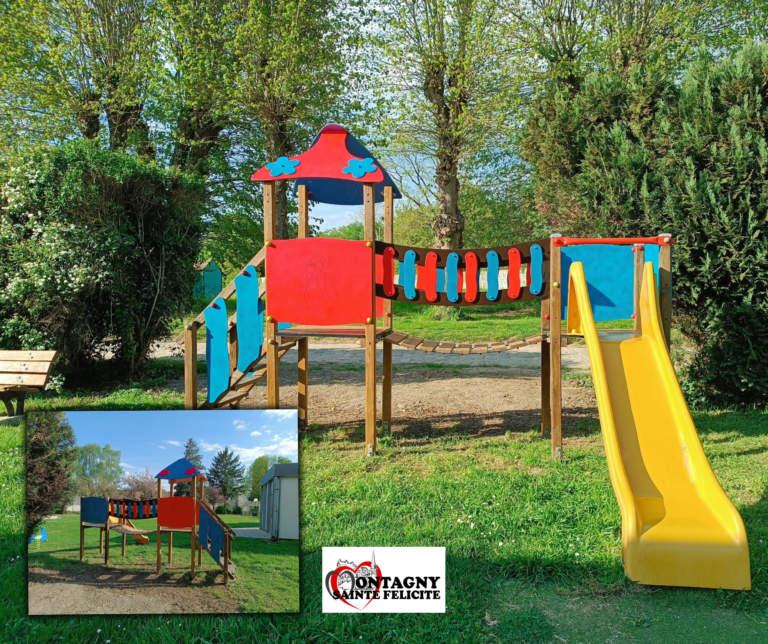 Réfection des jeux pour enfants à Montagny-Sainte-Félicité – aire de jeux sécurisée et rénovée